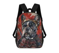 sinyumoney 3D Printed Samurai Dog Armor Painting Children's 17inch School Backpack for Kids High Capacity Travel Rucksacks Fashion Book Bags Kids School Bag