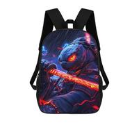 sinyumoney 3D Printed Samurai Turtle Warrior Animal Children's School Backpack for Kids High Capacity Travel Rucksacks Fashion Book Bags Kids School Bag Back Pack 17inch