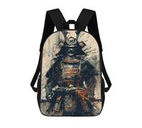 sinyumoney 3D Printed Samurai Warrior Painting Art Print Children School Backpack Fashion Rucksack Casual Travel 17inch Backpacks Large Capacity Daypack for Boys Girls