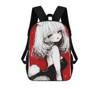 sinyumoney 3D Printed School Bag Anime Bunny Girl Illustration Kid's Backpack Bookbag Cute Rucksacks Waterproof Fashion Casual Schoolbag for Kids 17inch