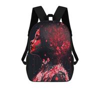 sinyumoney 3D Printed School Bag Artistic Fusion Face And Tree Kid's Backpack Bookbag Cute Rucksacks Waterproof Fashion Casual Schoolbag for Kids 17inch