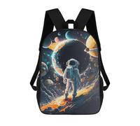 sinyumoney 3D Printed School Bag Astronaut in Space -227 Kid's Backpack Bookbag Cute Rucksacks Waterproof Fashion Casual Schoolbag for Kids 17inch