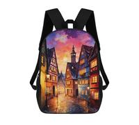 sinyumoney 3D Printed School Bag Beautiful Bavarian Sunrise Kid's Backpack Bookbag Cute Rucksacks Waterproof Fashion Casual Schoolbag for Kids 17inch