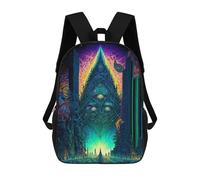 sinyumoney 3D Printed School Bag Cityscape Vibrant Urban Fantasy Kid's Backpack Bookbag Cute Rucksacks Waterproof Fashion Casual Schoolbag for Kids 17inch