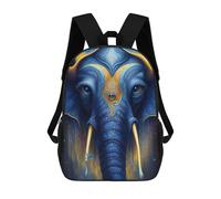 sinyumoney 3D Printed School Bag Colorful Elephant Dreamscape Kid's Backpack Bookbag Cute Rucksacks Waterproof Fashion Casual Schoolbag for Kids 17inch