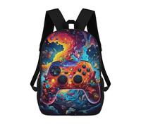 sinyumoney 3D Printed School Bag Colorful Gaming Odyssey -2 Kid's Backpack Bookbag Cute Rucksacks Waterproof Fashion Casual Schoolbag for Kids 17inch