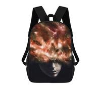 sinyumoney 3D Printed School Bag Cosmic Mind Expansion Kid's Backpack Bookbag Cute Rucksacks Waterproof Fashion Casual Schoolbag for Kids 17inch
