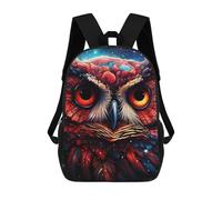 sinyumoney 3D Printed School Bag Cosmic Owl Portrait-6 Kid's Backpack Bookbag Cute Rucksacks Waterproof Fashion Casual Schoolbag for Kids 17inch
