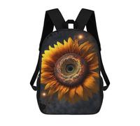 sinyumoney 3D Printed School Bag Cosmic Sunflower-2 Kid's Backpack Bookbag Cute Rucksacks Waterproof Fashion Casual Schoolbag for Kids 17inch