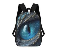 sinyumoney 3D Printed School Bag Dragon Eye Gaze Kid's Backpack Bookbag Cute Rucksacks Waterproof Fashion Casual Schoolbag for Kids 17inch