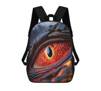 sinyumoney 3D Printed School Bag Dragon's Fiery Eye Kid's Backpack Bookbag Cute Rucksacks Waterproof Fashion Casual Schoolbag for Kids 17inch