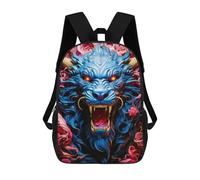 sinyumoney 3D Printed School Bag Dragon's Fiery Roar -6 Kid's Backpack Bookbag Cute Rucksacks Waterproof Fashion Casual Schoolbag for Kids 17inch