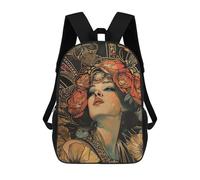 sinyumoney 3D Printed School Bag Dreamy Goddess in Summer Kid's Backpack Bookbag Cute Rucksacks Waterproof Fashion Casual Schoolbag for Kids 17inch