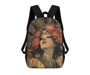 sinyumoney 3D Printed School Bag Dreamy Goddess in Summer Kid's Backpack Bookbag Cute Rucksacks Waterproof Fashion Casual Schoolbag for Kids 17inch