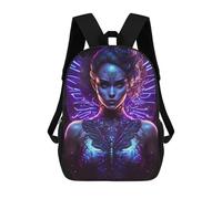 sinyumoney 3D Printed School Bag Enchanted Butterfly Fantasy Art Kid's Backpack Bookbag Cute Rucksacks Waterproof Fashion Casual Schoolbag for Kids 17inch