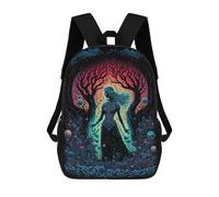 sinyumoney 3D Printed School Bag Enchanted Forest Guardian -10 Kid's Backpack Bookbag Cute Rucksacks Waterproof Fashion Casual Schoolbag for Kids 17inch
