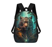 sinyumoney 3D Printed School Bag Enchanted Forest Guardian -5 Kid's Backpack Bookbag Cute Rucksacks Waterproof Fashion Casual Schoolbag for Kids 17inch