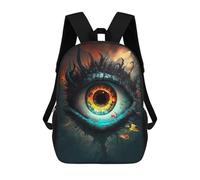 sinyumoney 3D Printed School Bag Eye of The Storm Kid's Backpack Bookbag Cute Rucksacks Waterproof Fashion Casual Schoolbag for Kids 17inch