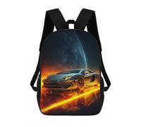 sinyumoney 3D Printed School Bag Firestorm Supercar Speed Kid's Backpack Bookbag Cute Rucksacks Waterproof Fashion Casual Schoolbag for Kids 17inch