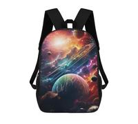 sinyumoney 3D Printed School Bag Galactic Dreamscape -47 Kid's Backpack Bookbag Cute Rucksacks Waterproof Fashion Casual Schoolbag for Kids 17inch