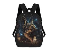 sinyumoney 3D Printed School Bag Galactic Guardian Dog Art Print Kid's Backpack Bookbag Cute Rucksacks Waterproof Fashion Casual Schoolbag for Kids 17inch