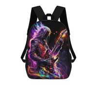 sinyumoney 3D Printed School Bag Heavy Metal Kid's Backpack Bookbag Cute Rucksacks Waterproof Fashion Casual Schoolbag for Kids 17inch