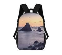 sinyumoney 3D Printed School Bag Ise Meoto Iwa Japan Kid's Backpack Bookbag Cute Rucksacks Waterproof Fashion Casual Schoolbag for Kids 17inch