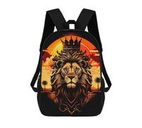 sinyumoney 3D Printed School Bag King of The Desert Sunset Kid's Backpack Bookbag Cute Rucksacks Waterproof Fashion Casual Schoolbag for Kids 17inch