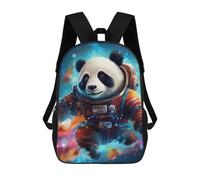 sinyumoney 3D Printed School Bag Panda Astronaut in Space Kid's Backpack Bookbag Cute Rucksacks Waterproof Fashion Casual Schoolbag for Kids 17inch