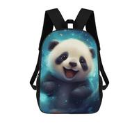 sinyumoney 3D Printed School Bag Panda in Starry Sky Kid's Backpack Bookbag Cute Rucksacks Waterproof Fashion Casual Schoolbag for Kids 17inch