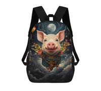 sinyumoney 3D Printed School Bag Pig in The Sky -1 Kid's Backpack Bookbag Cute Rucksacks Waterproof Fashion Casual Schoolbag for Kids 17inch