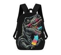 sinyumoney 3D Printed School Bag Pop Art Dinosaur Kid's Backpack Bookbag Cute Rucksacks Waterproof Fashion Casual Schoolbag for Kids 17inch