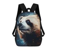 sinyumoney 3D Printed School Bag Red Panda Portrait -1 Kid's Backpack Bookbag Cute Rucksacks Waterproof Fashion Casual Schoolbag for Kids 17inch