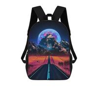 sinyumoney 3D Printed School Bag Road to The Cosmic Mountain Kid's Backpack Bookbag Cute Rucksacks Waterproof Fashion Casual Schoolbag for Kids 17inch
