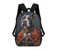 sinyumoney 3D Printed School Bag Royal Dog Portrait Artwork-2 Kid's Backpack Bookbag Cute Rucksacks Waterproof Fashion Casual Schoolbag for Kids 17inch