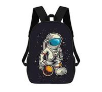 sinyumoney 3D Printed School Bag Space Explorer Art Print -1 Kid's Backpack Bookbag Cute Rucksacks Waterproof Fashion Casual Schoolbag for Kids 17inch