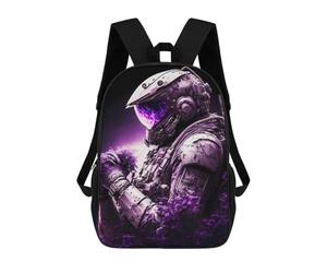 sinyumoney 3D Printed School Bag Space Explorer's Serenity Kid's Backpack Bookbag Cute Rucksacks Waterproof Fashion Casual Schoolbag for Kids 17inch