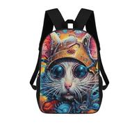 sinyumoney 3D Printed School Bag Steampunk Cat Adventure-2 Kid's Backpack Bookbag Cute Rucksacks Waterproof Fashion Casual Schoolbag for Kids 17inch