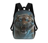 sinyumoney 3D Printed School Bag Thunderous Tiger Roar Kid's Backpack Bookbag Cute Rucksacks Waterproof Fashion Casual Schoolbag for Kids 17inch
