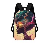 sinyumoney 3D Printed School Bag Tree of Life Visionary Art Kid's Backpack Bookbag Cute Rucksacks Waterproof Fashion Casual Schoolbag for Kids 17inch