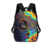 sinyumoney 3D Printed School Bag Visionary Artwork -2 Kid's Backpack Bookbag Cute Rucksacks Waterproof Fashion Casual Schoolbag for Kids 17inch