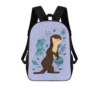 sinyumoney 3D Printed Seashell The Otter School Book Bags Fashion Kids Large Capacity Backpack Children School Bag Travel Rucksacks 17inch