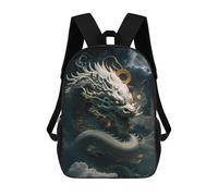 sinyumoney 3D Printed Serene Celestial Dragon School Backpack With Big Pockets for Kids, Children's Backpacks Book Bags Kids School Bag 17inch