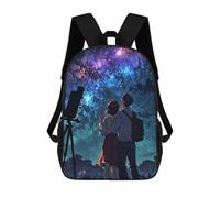 sinyumoney 3D Printed Shared Wonder Under Star School Backpack for Kids Children's 17inch Backpacks Boy Girl Book Bags Kids School Bag