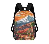 sinyumoney 3D Printed Sierra Nevada Travel Poster School Backpack With Big Pockets for Kids, Children's Backpacks Book Bags Kids School Bag 17inch