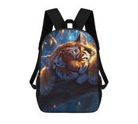 sinyumoney 3D Printed Sleeping Tiger Fantasy Artwork School Backpack With Big Pockets for Kids, Children's Backpacks Book Bags Kids School Bag 17inch