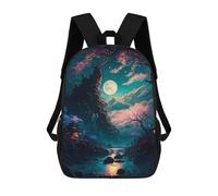 sinyumoney 3D Printed Small Palace The River School Backpack for Kids Children's 17inch Backpacks Boy Girl Book Bags Kids School Bag