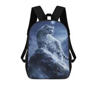sinyumoney 3D Printed Snow Leopard Mountain Majesty-2 School Backpack Book 17inch Bags Fashion Backpacks Large Capacity Backpack Children Travel Rucksacks