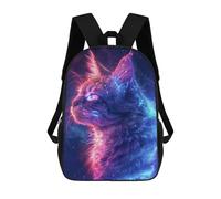sinyumoney 3D Printed Space Animal Cat Children's 17inch School Backpack for Kids High Capacity Travel Rucksacks Fashion Book Bags Kids School Bag