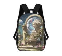 sinyumoney 3D Printed Space Apollo Children's 17inch School Backpack for Kids High Capacity Travel Rucksacks Fashion Book Bags Kids School Bag